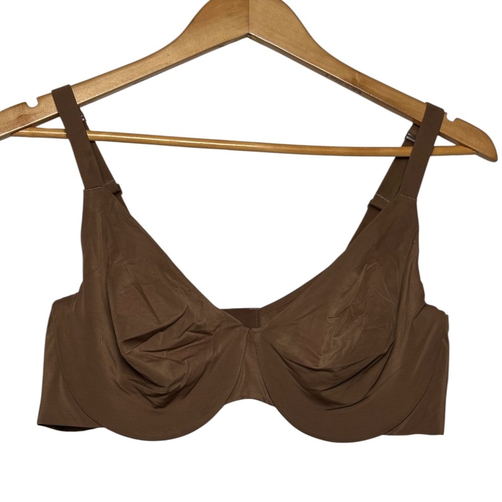 Skims Fits Everybody Unlined Underwire Bra Cocoa Brown Size 38C